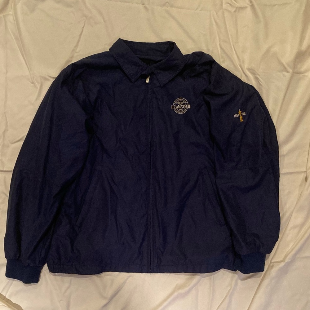 Vintage navy blue windbreaker